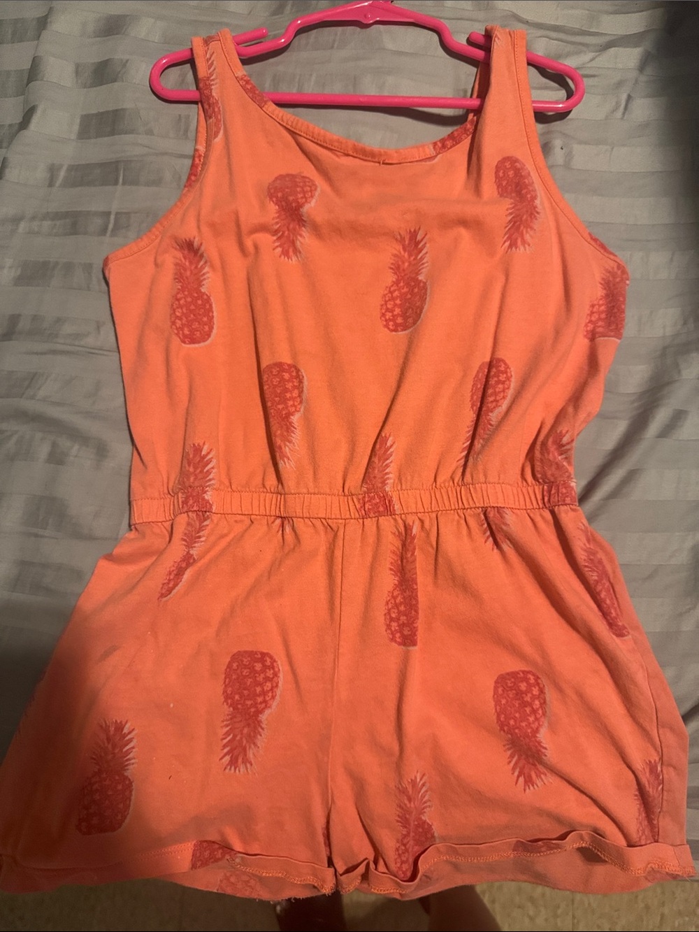 Old Navy Orange Pineapple Print Romper